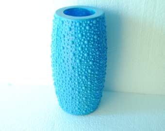 Blaue Plastikvase aus der UdSSR um 1960
