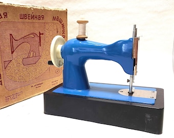 1980s Mechanical Kids Sewing Machine - Home Appliances Atelier Decor - USSR Retro Toy