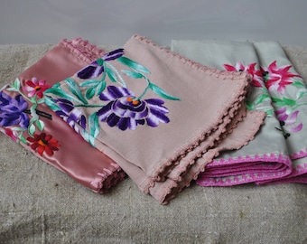 Vintage Russian Tablecloth With 6 Napkins – 100% Linen, Hand Embroidered, Made In USSR, NOS 1995-913022