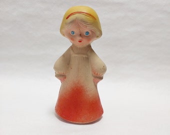 Vintage Alyonushka Rubber Doll: Retro USSR Toy, 1970s Collectible