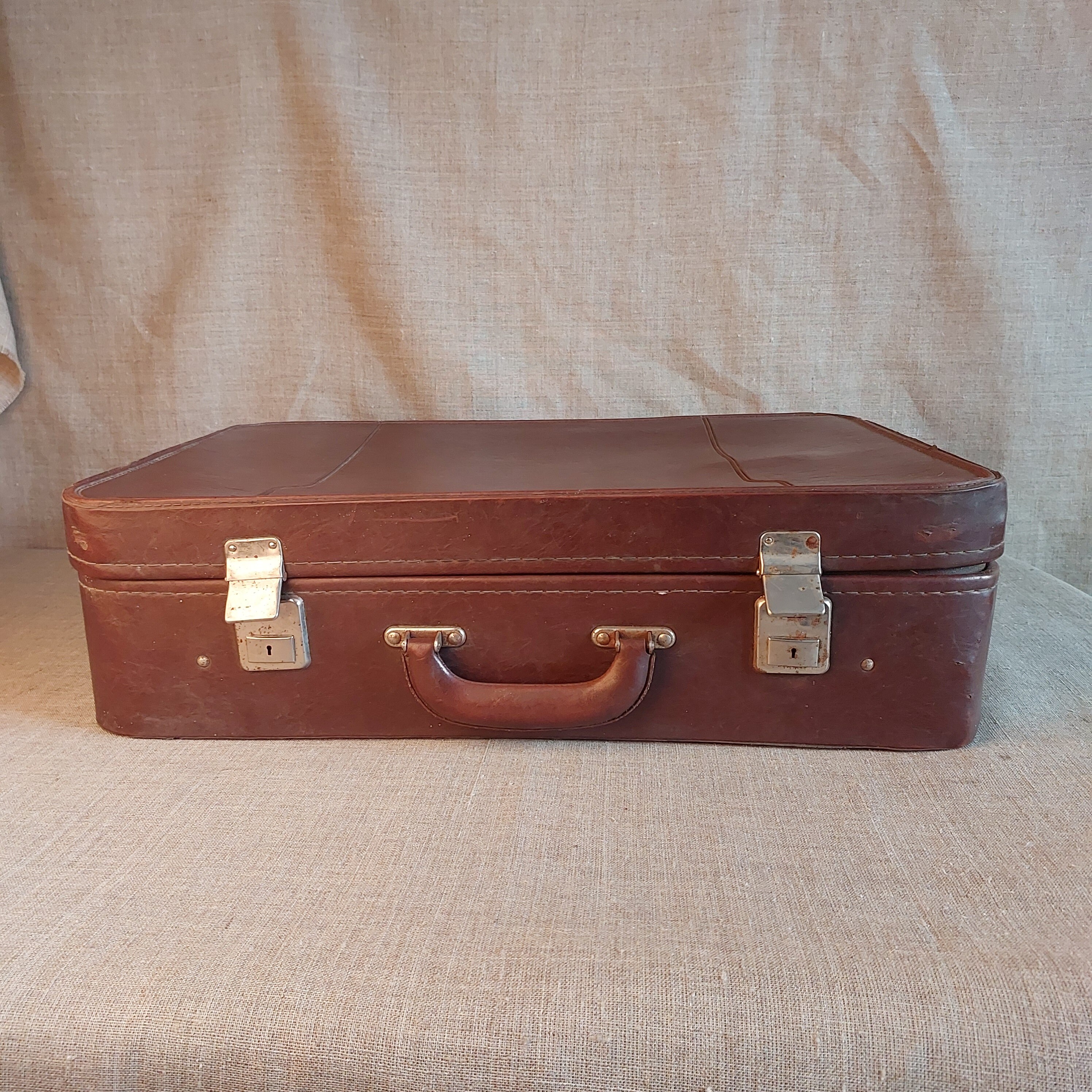 70s leather suitcase - Etsy 日本