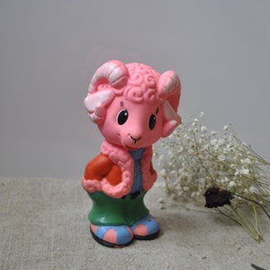 Ornamental Lamb rubber collectable toy, made USSR 1980