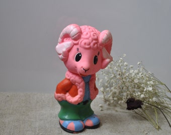 Ornamental Lamb rubber collectable toy, made USSR 1980