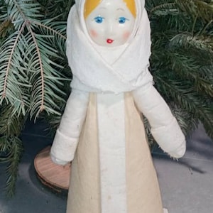 Christmas decor-toy &quot;Snow Maiden&quot;, figurine Snow girl for Christmas tree from 1980 by USSR