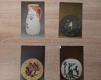 ヴィンテージ ピカソ セラミックアート カード - 1986年 ソ連 セット