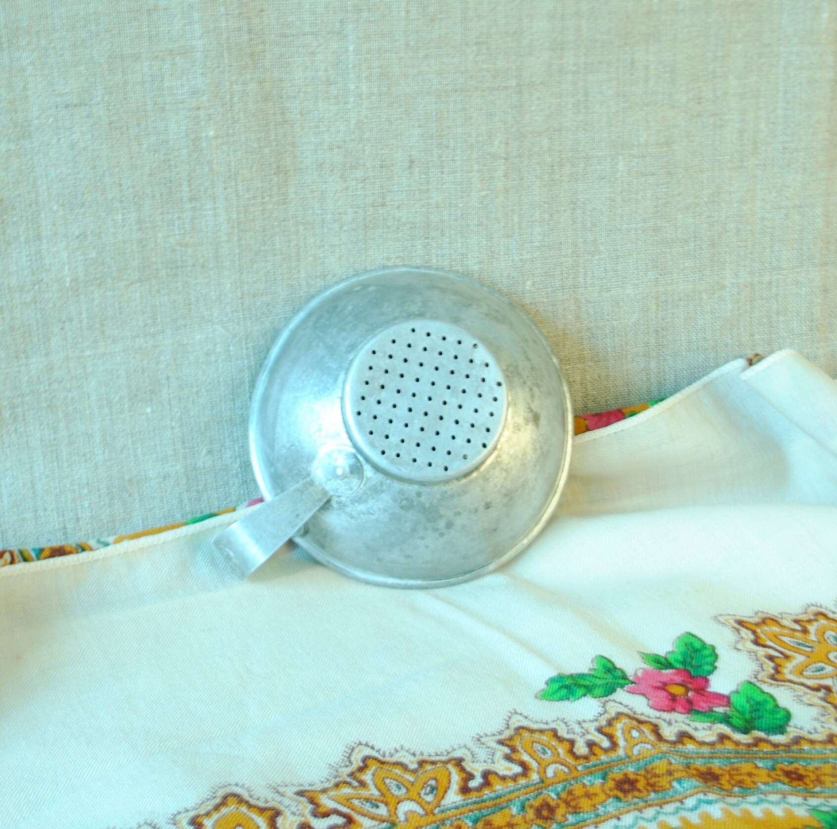 Vintage Aluminum Strainer Colander Century Kitchen Tool Etsy