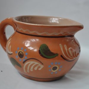 Handmade Ceramic Jug , Unique Jug for Wine, Water or Milk, Ukrainian Traditional Clay Jug- 1980