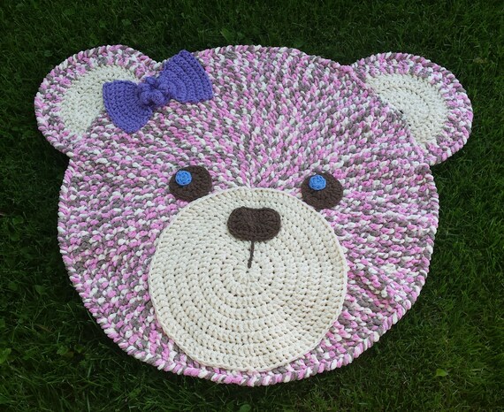 pink teddy bear rug