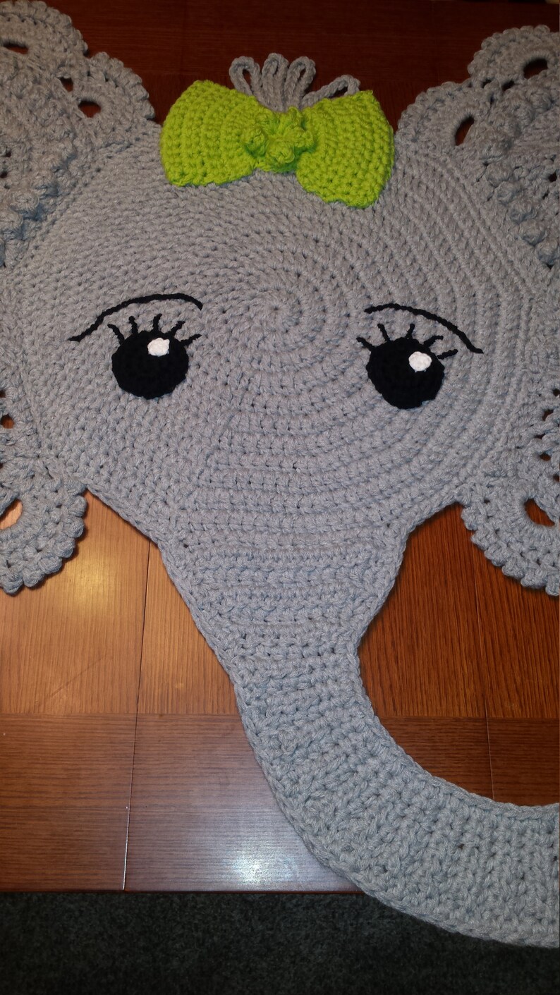 Crochet Elephant Rug Elephant Rug Elephant Ears Nursery Etsy