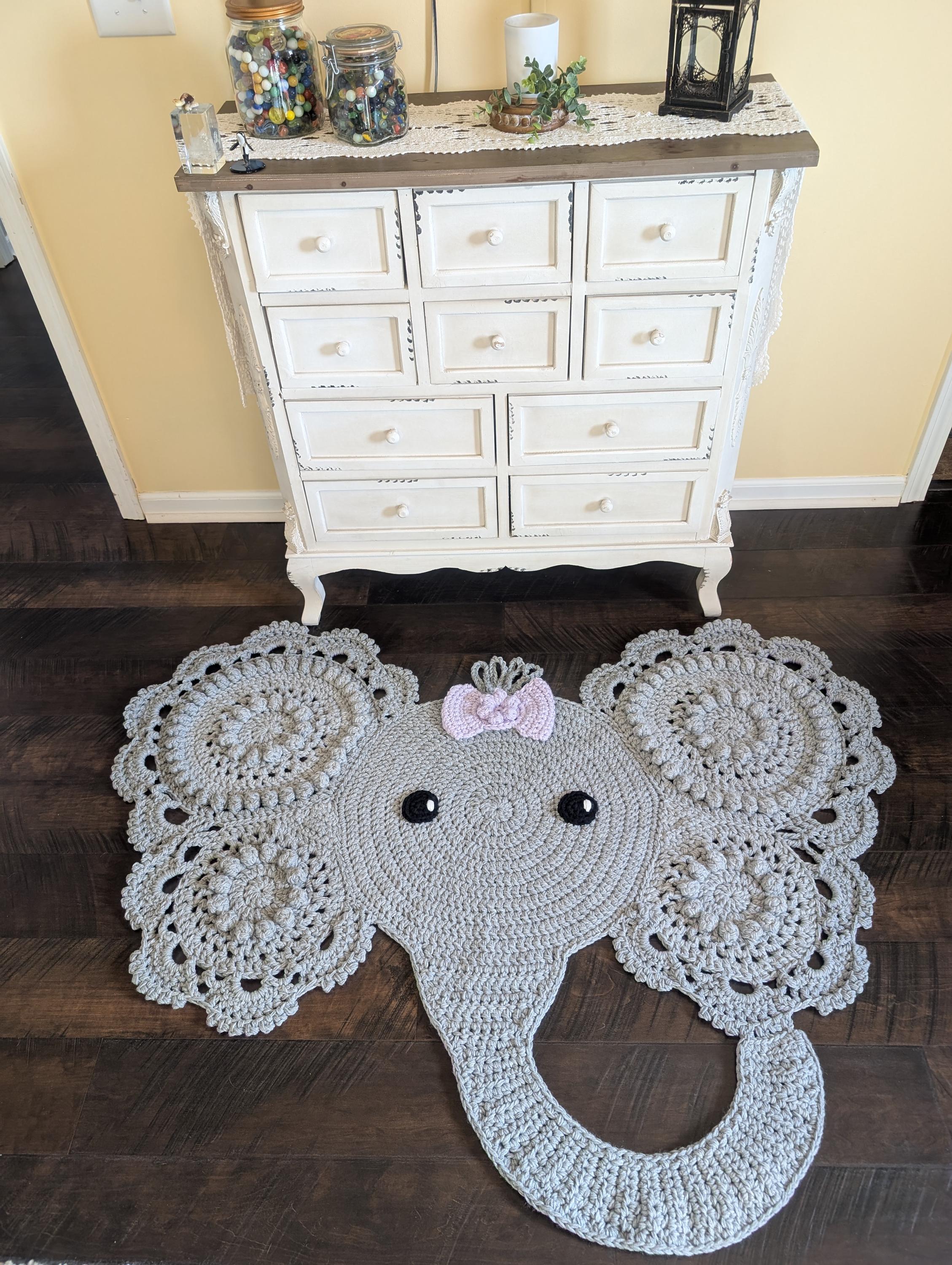 Crochet Elephant Rug, Nursery Decor, Elephant Photo Prop - Etsy