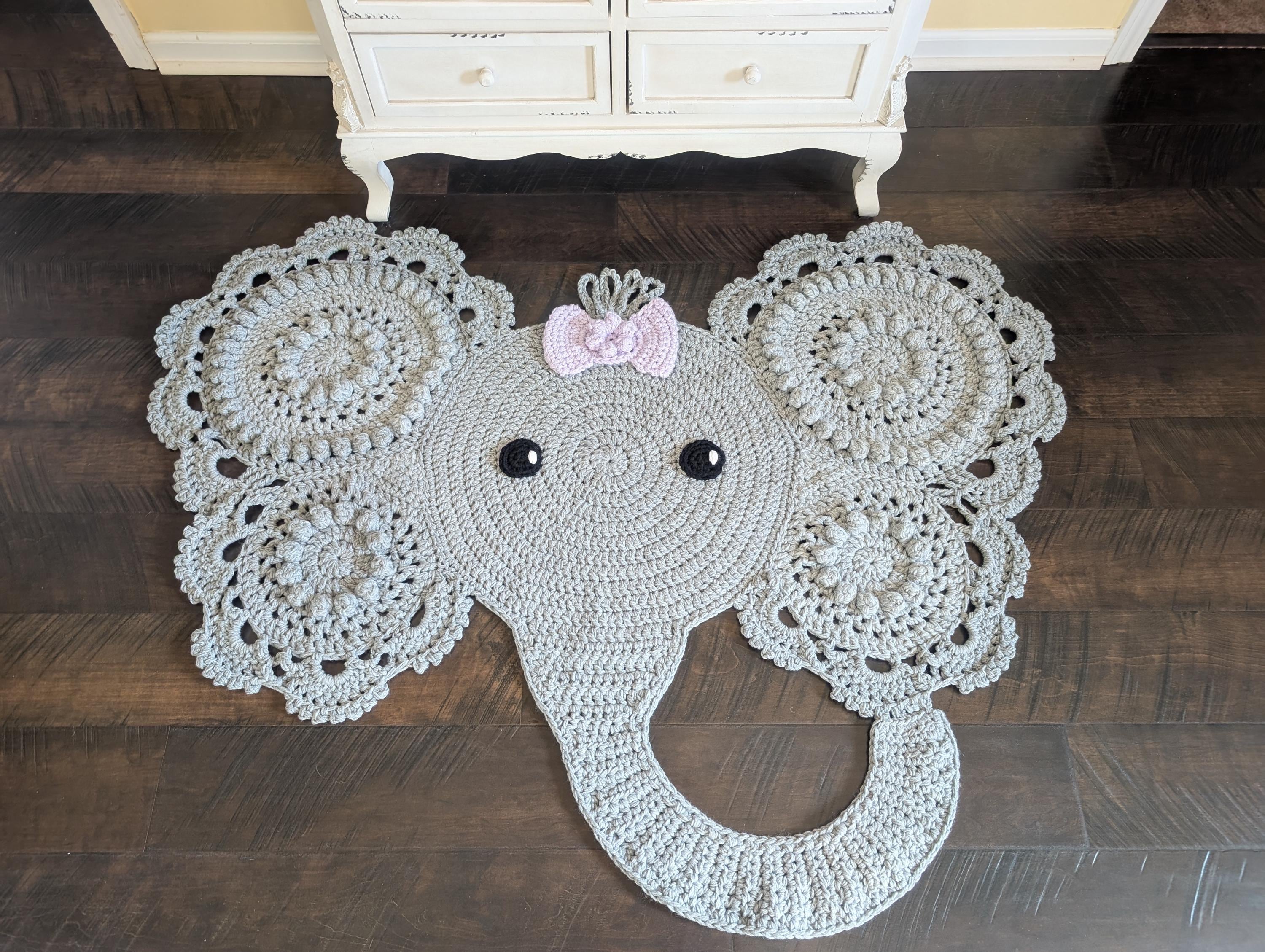 Crochet Elephant Rug, Nursery Decor, Elephant Photo Prop - Etsy