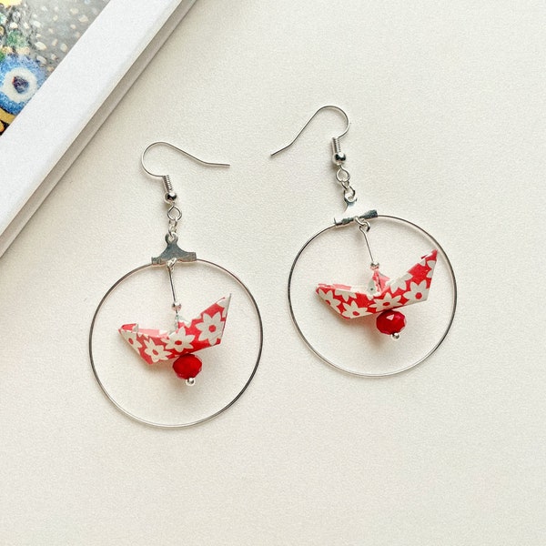 Boucles d’oreilles origami