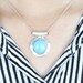 Larimar Pendant Necklace Silver Necklace Gemstone Necklace Only  Pendant