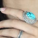 Natural Turquoise Ring Sterling Sliver December Birthstone image 0