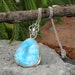 Larimar Necklace Sterling Sliver Gemstone Necklace Pendant image 0