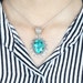 Natural Turquoise Pendant Sterling Silver Necklace image 0