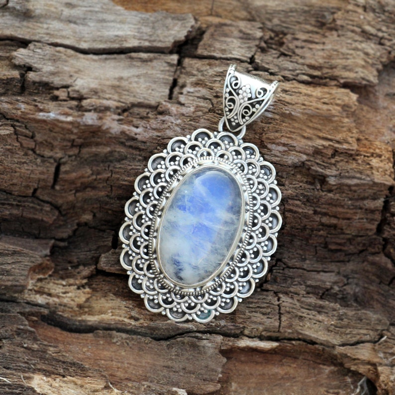 Moonstone Pendant Sterling Silver Pendant June Birthstone Only Pendant