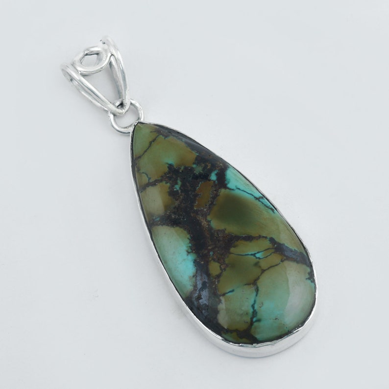 Turquiose Pendant Natural Turquoise Silver Pendant Silver Only Pendant