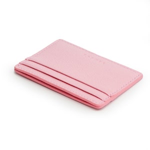 Vidici Premium Vegan Leather Card Holder Wallet in Pink, Blue image 3