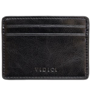 Vidici Napa Vegan Leather Credit Card Holder Wallet in Black image 3