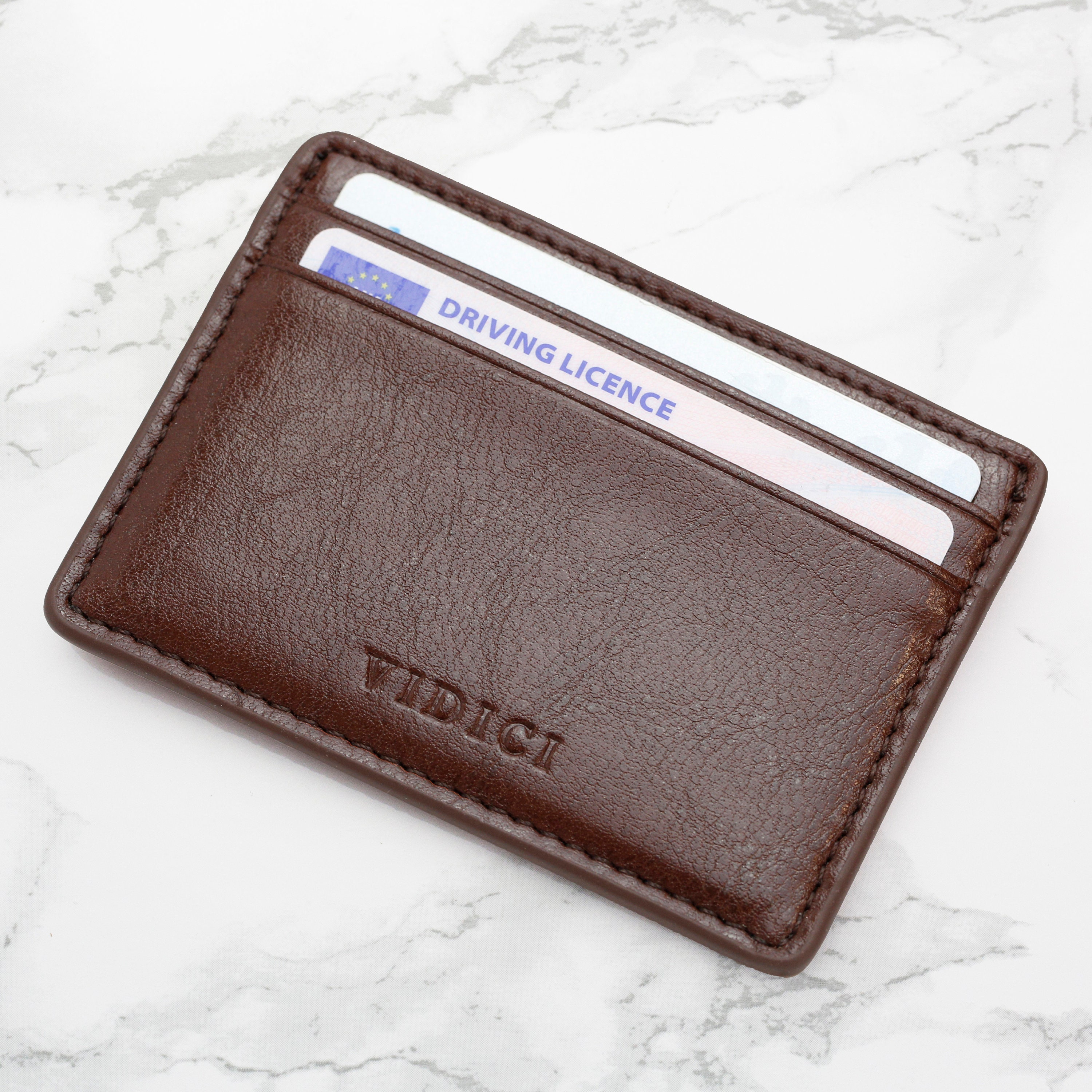 Premium Vegan Leather Card Holder Wallet in Black Brown Red Etsy