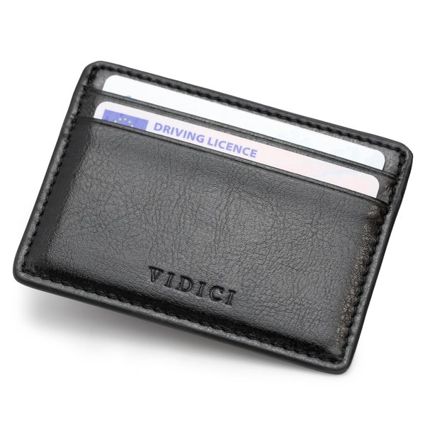 Vidici Napa Portefeuille porte-cartes de crédit en cuir végétalien en noir