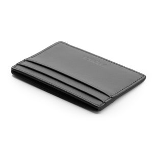 Vidici Saffiano Vegan Leather Credit Card Holder Wallet in Black, Grey image 6