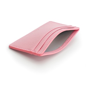 Vidici Premium Vegan Leather Card Holder Wallet in Pink, Blue image 2