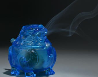 León sentado - Escultura de vidrio japonesa, decoración del hogar, adorno de cocina, decoración de jardín, aniversario familiar, regalo para padres, decoraciones, meditación