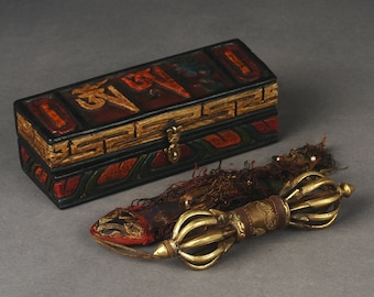 Vajra with box-vajra/Tibetan/decorative/gift/meditation/home decoration/anniversary/gift/magic wand/religious ceremony