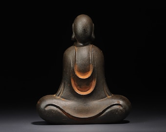 Buddha Statue-Japanese Cast Iron Sculpture,Home Decor,Art Deco,Religion, Meditation,Yoga, Zen,Anniversary Gifts,Family Memorial,Gifts