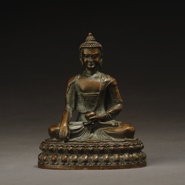 Sitting Buddha/Bronze Buddha Statue/Bronze Sculpture/Ornament/Buddha Statue/Himalayan Art/Meditation/Buddhism/Bhumisparsha/earth witness