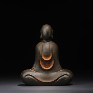 Buddha Statue-Japanese Cast Iron Sculpture,Home Decor,Art Deco,Religion, Meditation,Yoga, Zen,Anniversary Gifts,Family Memorial,Gifts