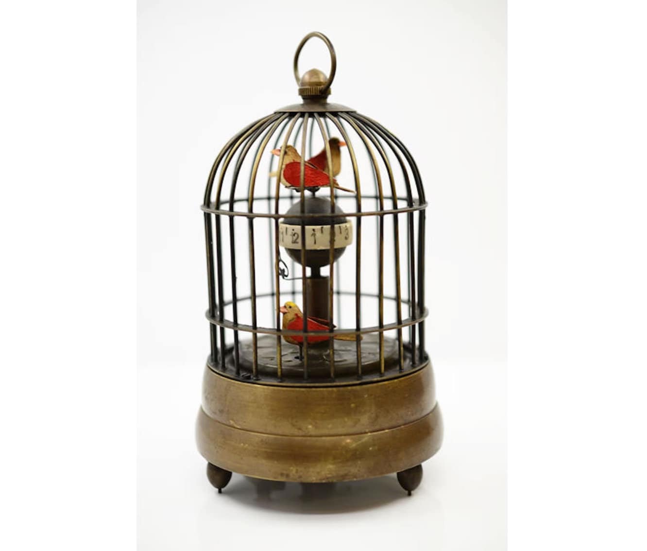 ProClocks · Animated Alarm Cloisonne Bird Cage Clock