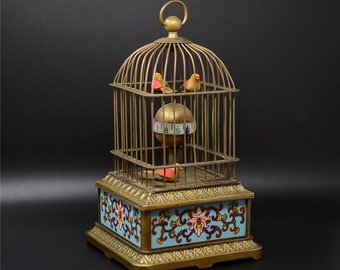 Cloisonne Enamel Hand-painted Mechanical Clock