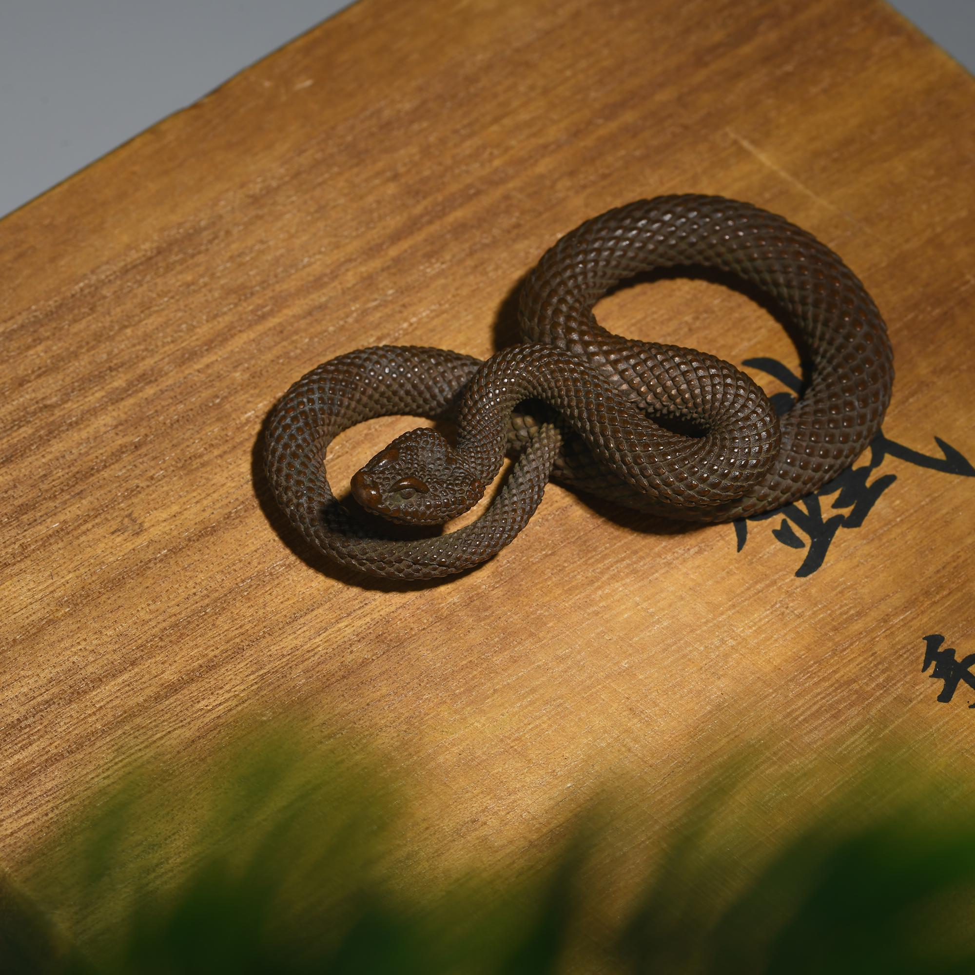Snake Courtyard Japanese Showa Bronze Snake Sculpture,home Decor,art Deco,animal ...