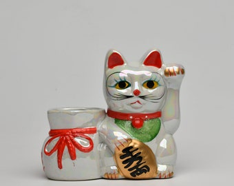 日本の招き猫 - 陶器、日本の昭和時代、室内装飾、日本の彫刻、ギフト