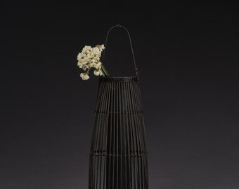 Japanese Bamboo Flower Basket,Flower Vessel,Tea Tray-Tea Ceremony,Tea Set,bamboo weaving flower baskets-Ancient bambooweave,basket,japan art