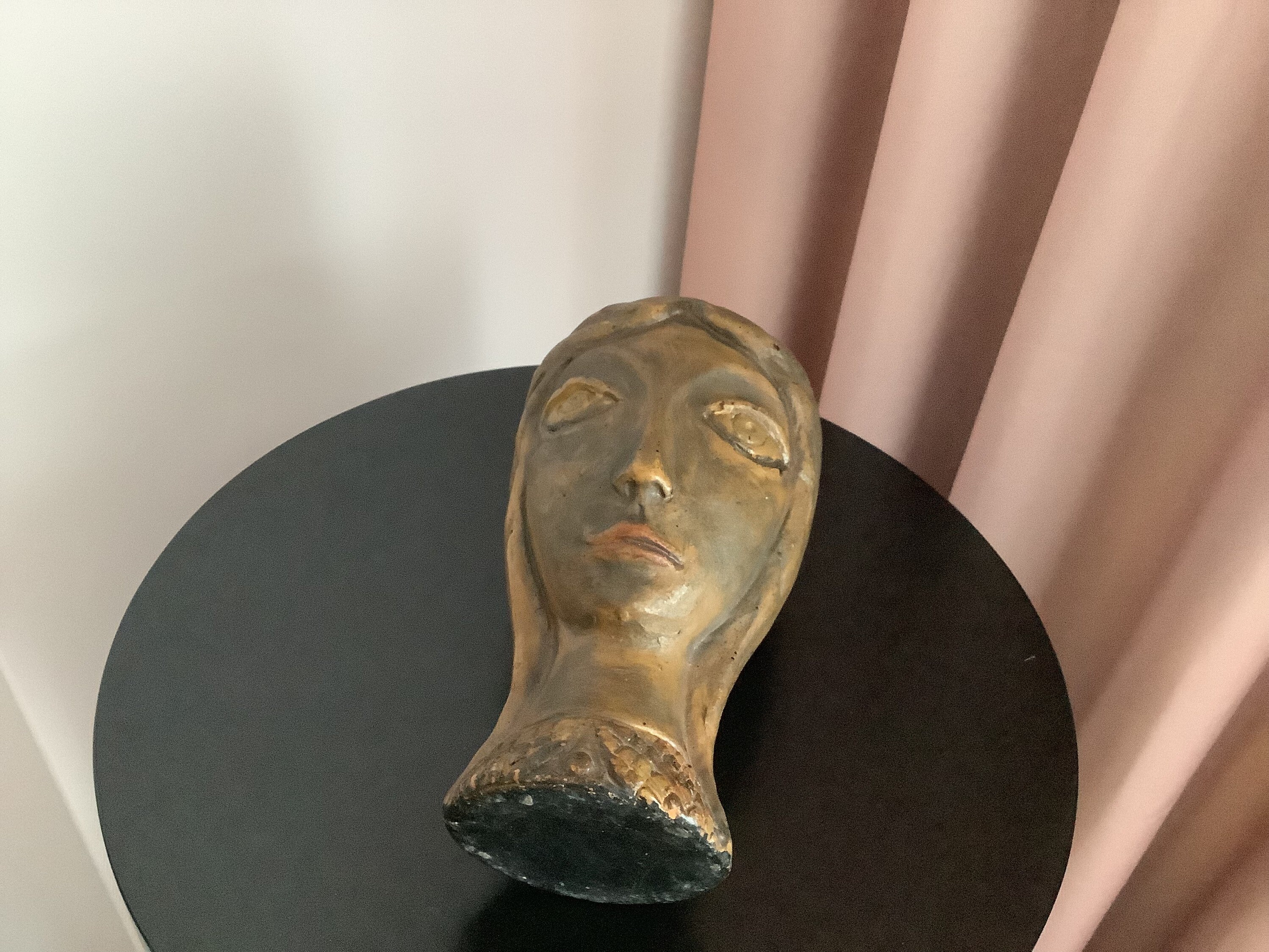 Mid Century Face Vase Bust Brown Glaze Ceramic Vase 1950s Etsy