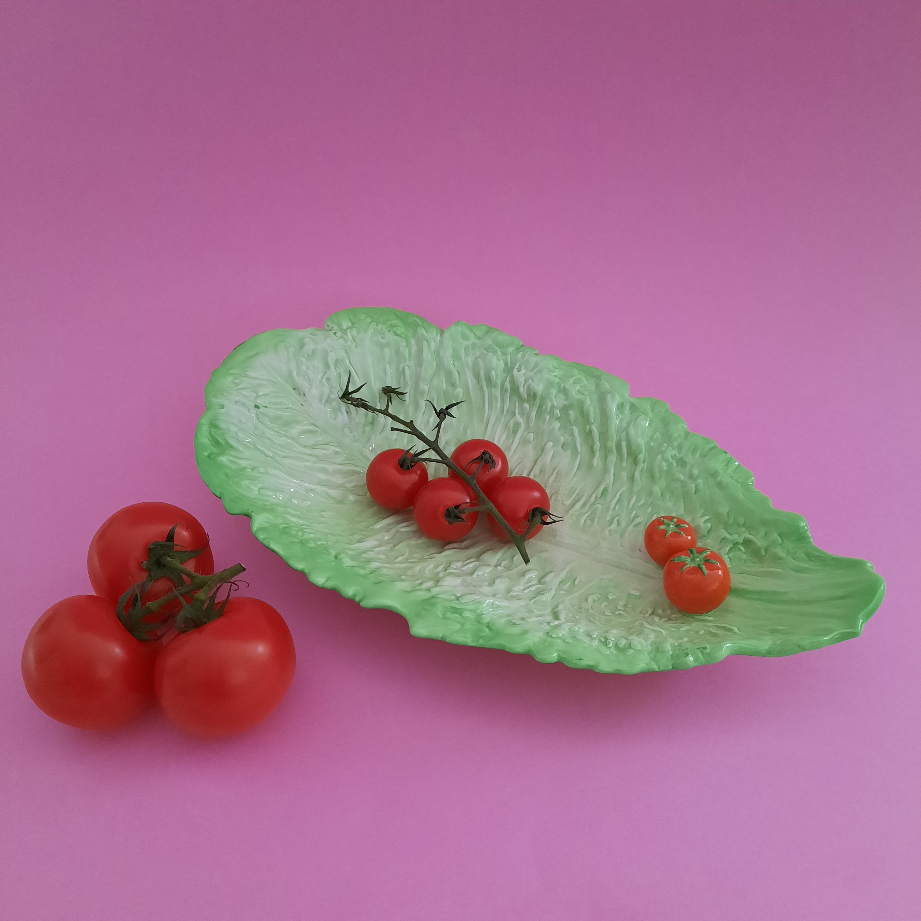 Two Vintage Lettuce Plates Beswick & Carltonware Kitsch Etsy