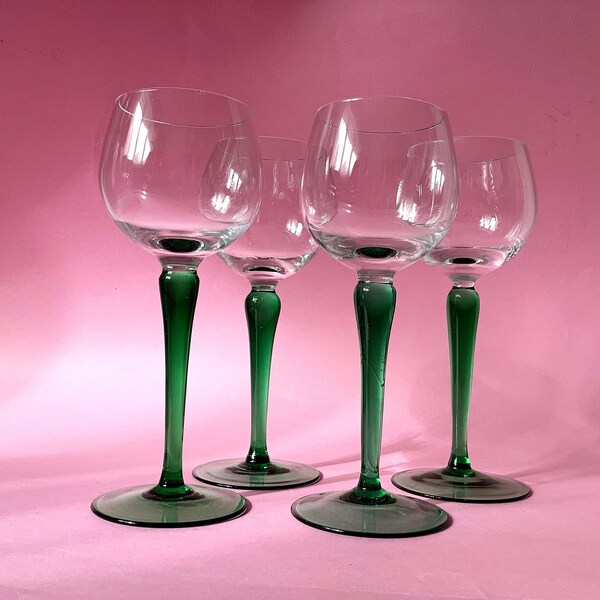Green Wine Glasses Etsy UK