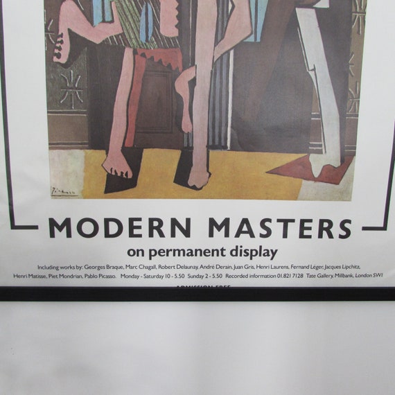 ORIGINAL TATE GALLERY MODERN MASTERS PICASSO 1985 POSTER VINTAGE /& RARE 30/"X20/"