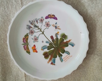 Vintage Botanical Print Quiche / Flan Dish