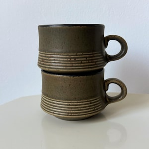 70er Jahre Vintage Studio Keramik Kaffee Tassen