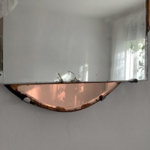 Stunning Aged Antique Art Deco Statement Maximalist Mirror afbeelding 10