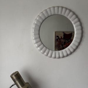 Ceramic Sunburst Wall Mirror: 70s Retro Decor - Made in UK