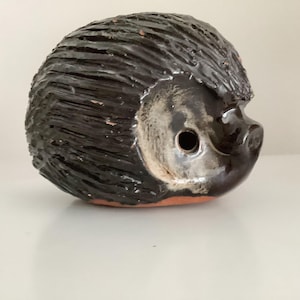 Vintage Studio Pottery Naive Folk Art Hedgehog Brutalist 70s