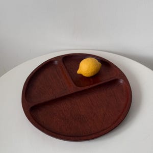 Vintage Teak Eood Sectional Large Bowl Mid Century, Danish