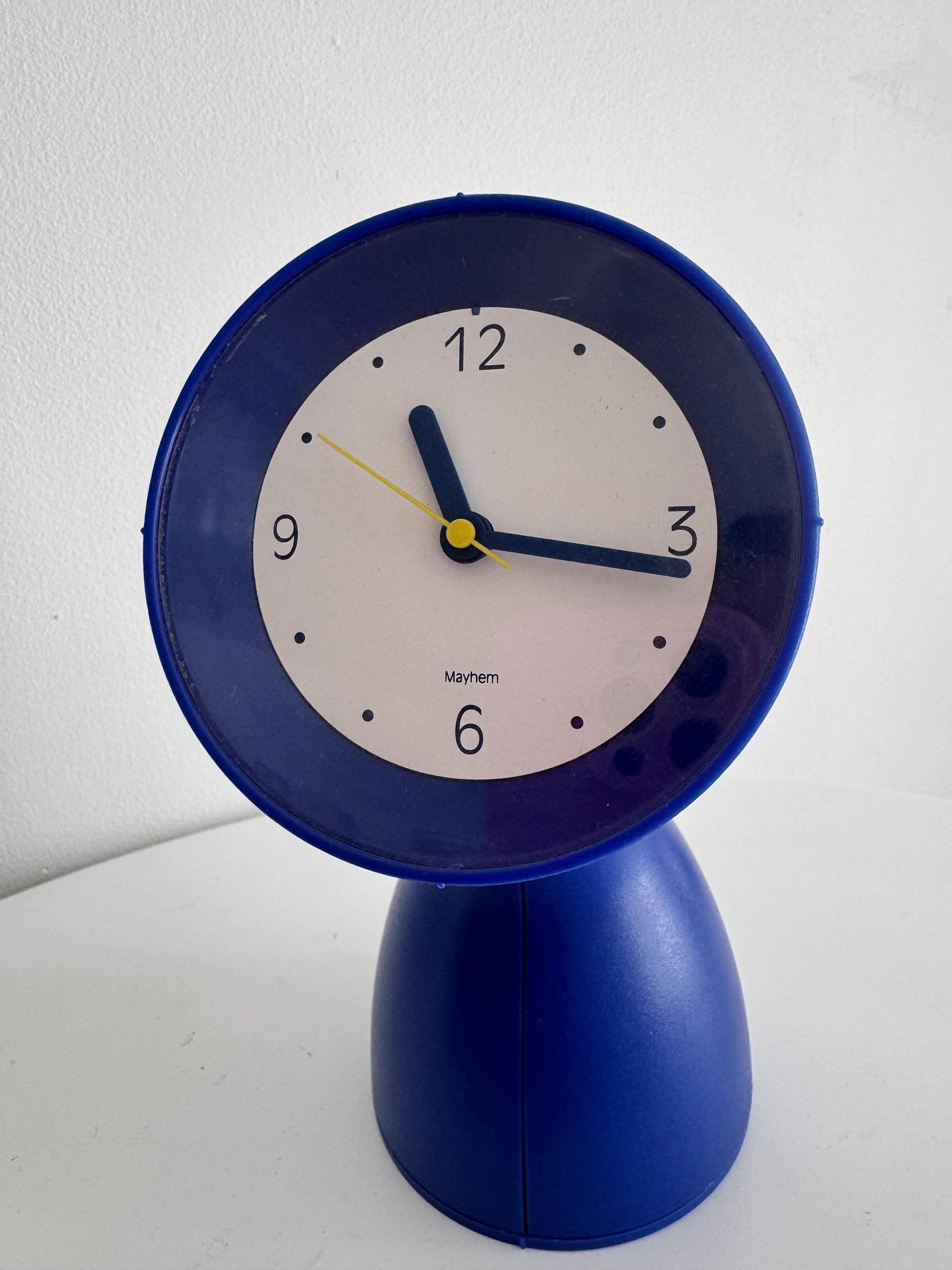 時計　ポストモダン　1990年代 メイヘムの90年代ポストモダンブルークロック - Etsy 日本