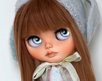 Reserved *** Patty - custom Takara Blythe doll with natural alpaca hair reroot
